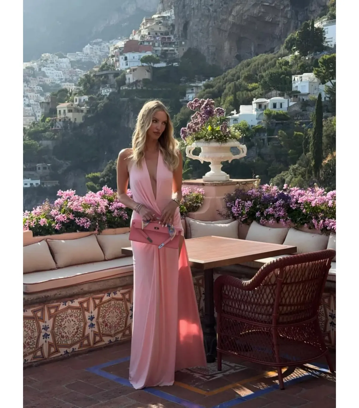 Natalie Rolt Winona Maxi Gown in Blossom Pink Size S / AU 8 - Image 1