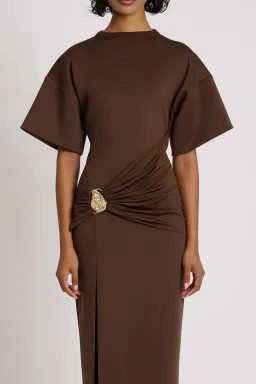 Eliya The Label Aldo Dress Brown Size AU 10 for rent on The Volte - image 2