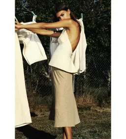 Tae Park Sculpted Halter Top Ivory Size S AU 8 for rent on The Volte - image 6