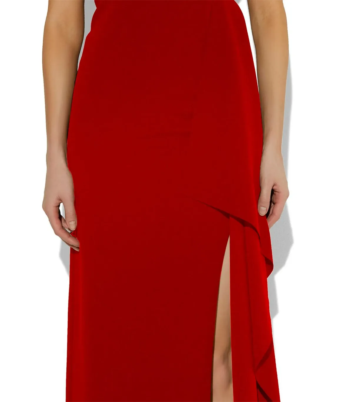 Montique Bella Stretch Crepe Maxi Gown Red Size AU 8 - Image 4