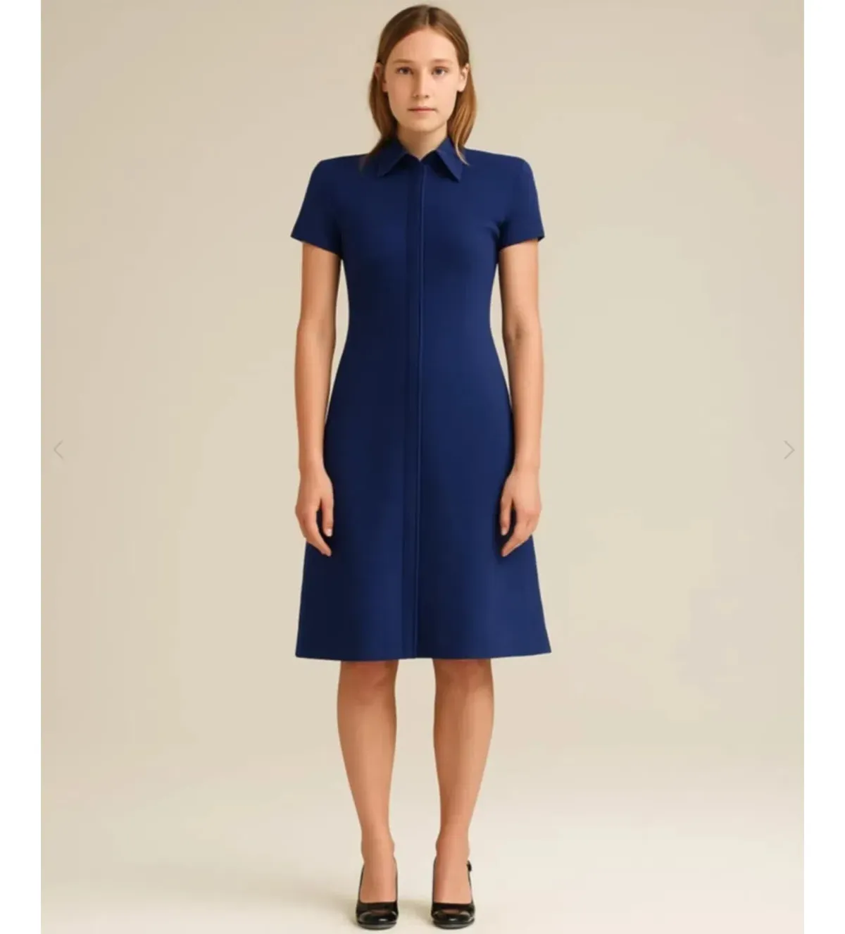 Scanlan Theodore Crepe Knit Zip Midi Dress in Royal Blue Size 8/S - Image 1