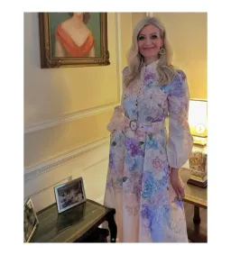 Zimmermann Dawning Buttoned Midi Dress Multi Hydrangea Size 3/AU 14 for rent on The Volte - image 2