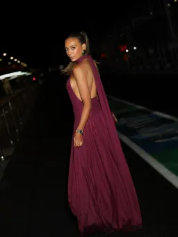 Effie Kats Verity Gown Maxi Dress in Burgundy Size L / AU 12 for rent on The Volte - image 7