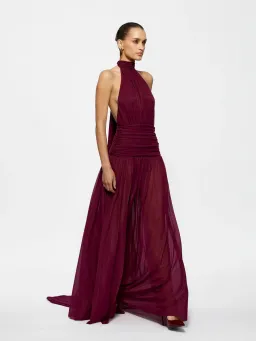 Effie Kats Verity Gown Burgundy Size 8 for rent on The Volte - image 3