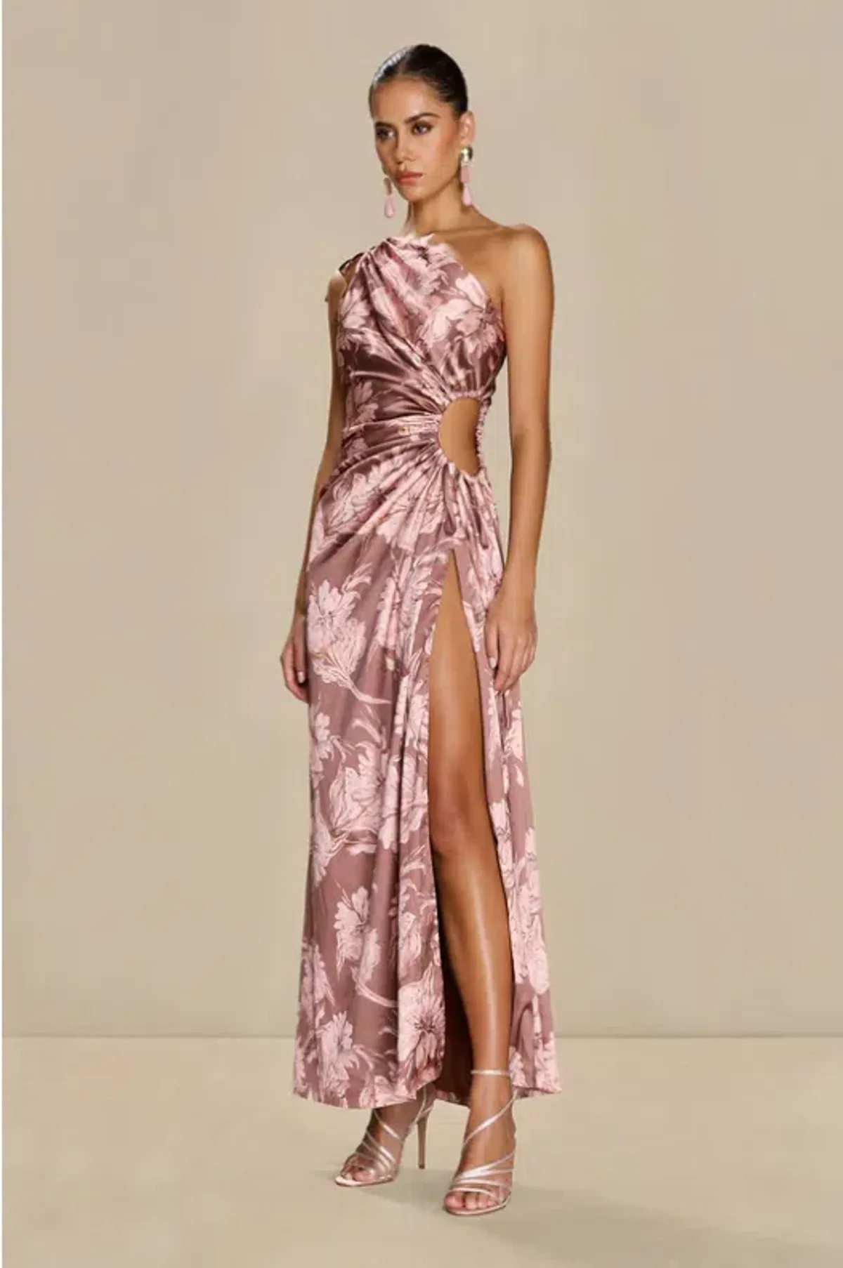 SONYA MODA Desert Rose Floral Maxi Dress SZ L / 12-14 - Image 1