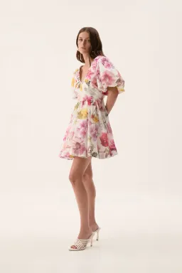 Aje Fleur Collage Mini Dress  Floral Size AU 10 for rent on The Volte - image 4
