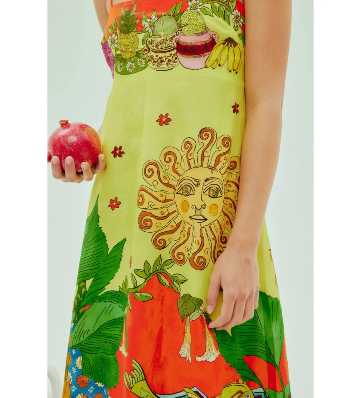 Alemais Tiger Day Midi Dress Multi Print Size AU 12 - Image 5