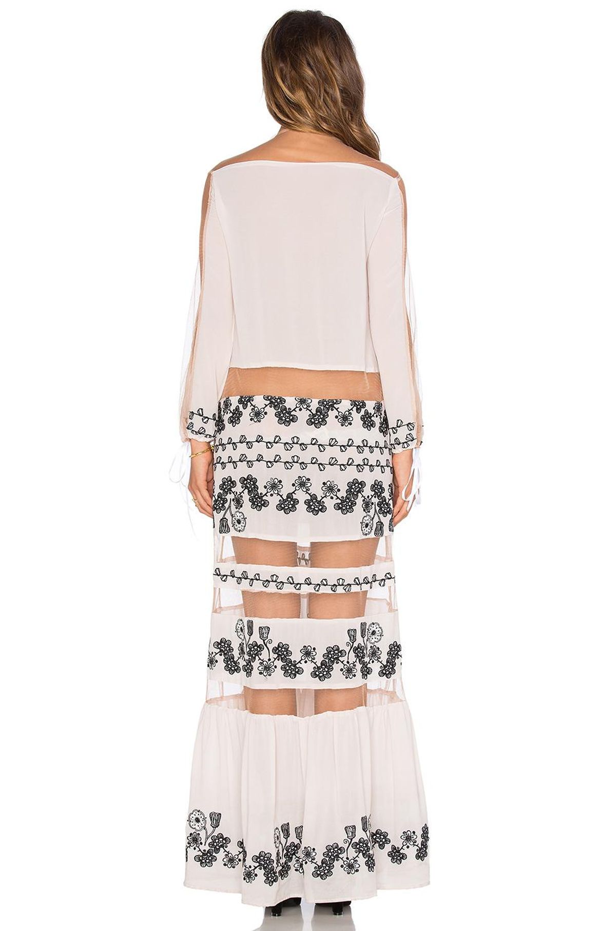 For Love & Lemons Maxi Dress Print Size 8 - Image 3