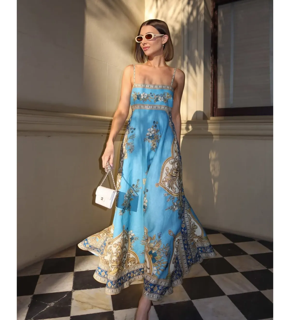 Alemais Cassie Sundress La Sirena Boutique Exclusive in Print Size 14 - Image 1