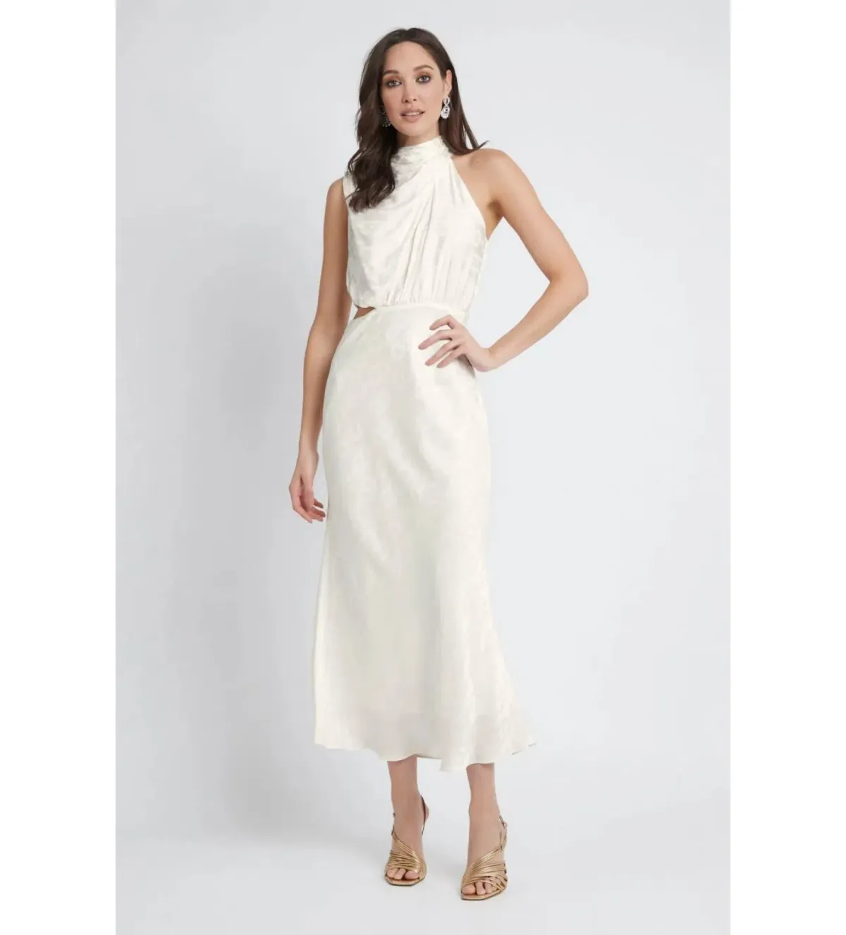 Sheike Reflections Midi Dress White Size 16 - Image 1