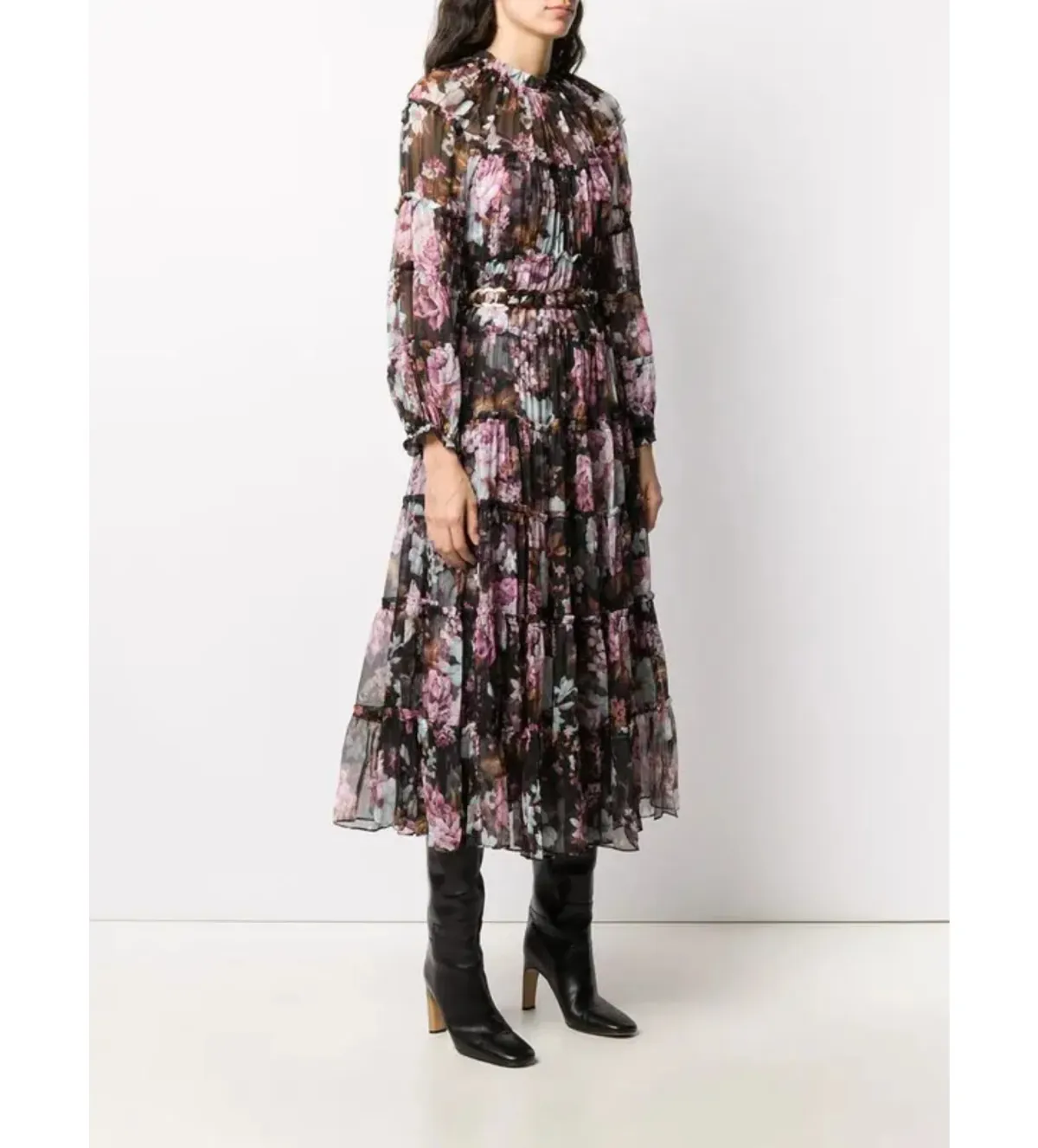 Zimmerman Charm Tiered Chiffon Midi Dress Size AU 10 - Image 2