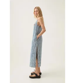 Aje Nostalgia Denim Midi Dress Coastal Logo Wash Size AU 6 for rent on The Volte - image 2