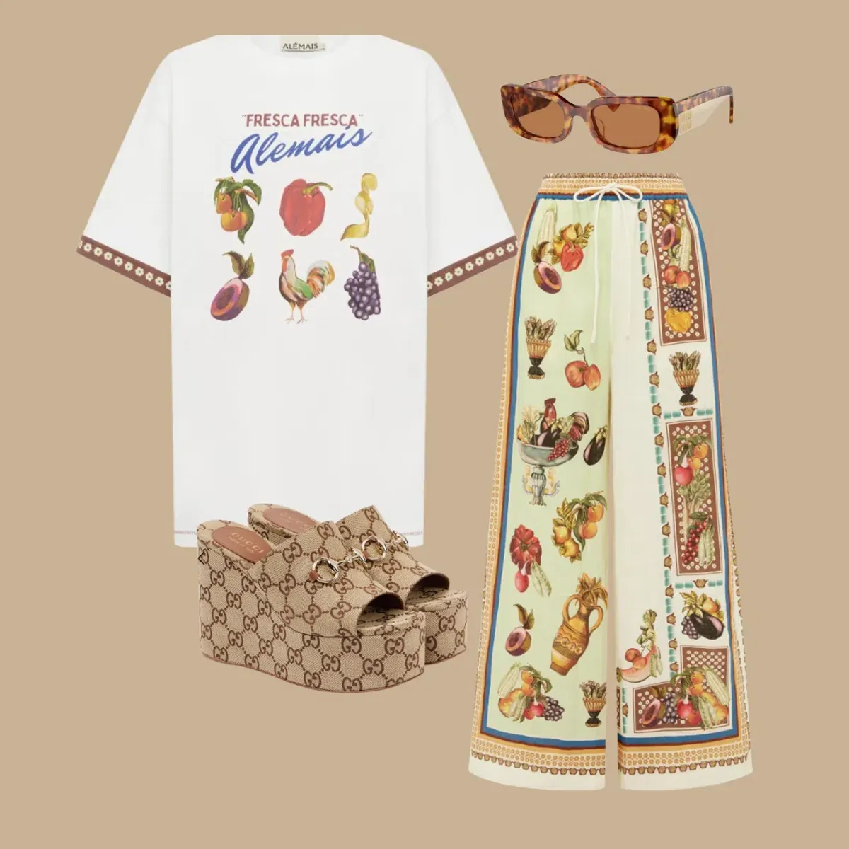 Alemais Mercado Tee and Pant Set Size AU 16 - Image 1