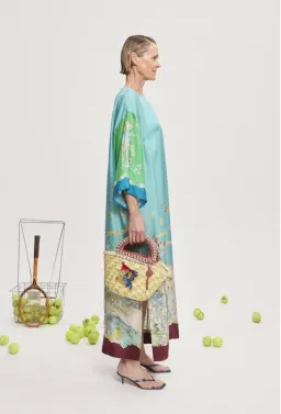 Alemais Daria Silk Midi Dress  Multi Size 16 for rent on The Volte - image 3