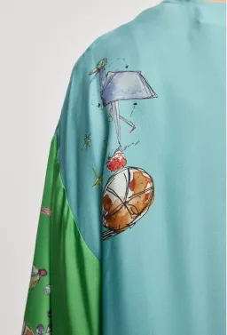 Alemais Daria Silk Midi Dress  Multi Size 16 for rent on The Volte - image 2