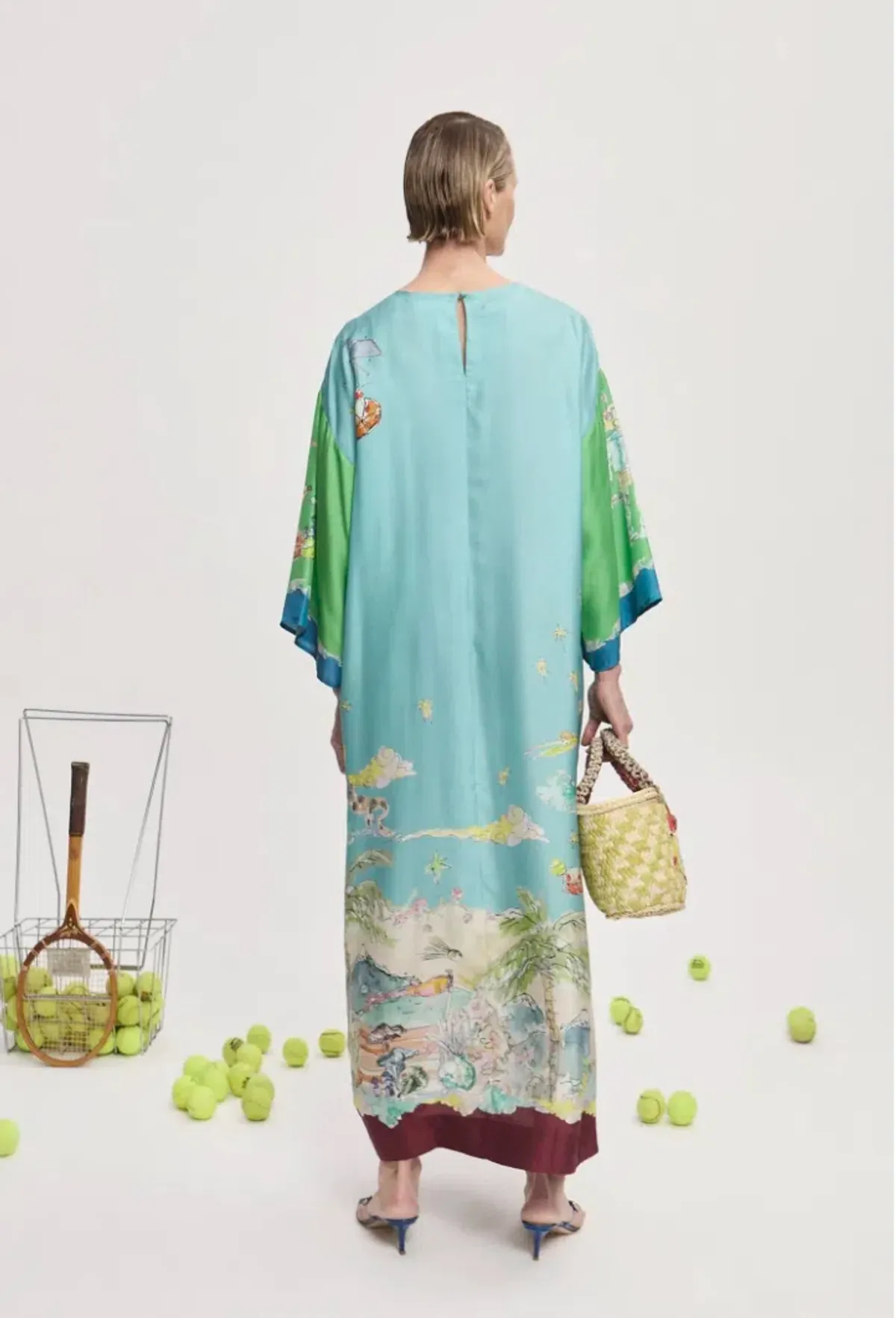 Alemais Daria Silk Midi Dress  Multi Size 16 - Image 4