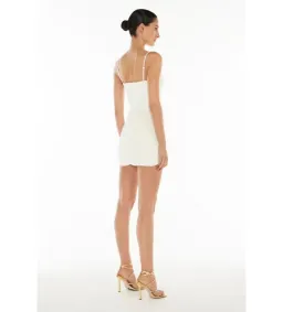 Manning Cartell Double Time Pleat Mini Dress White Size AU 8 for rent on The Volte - image 3