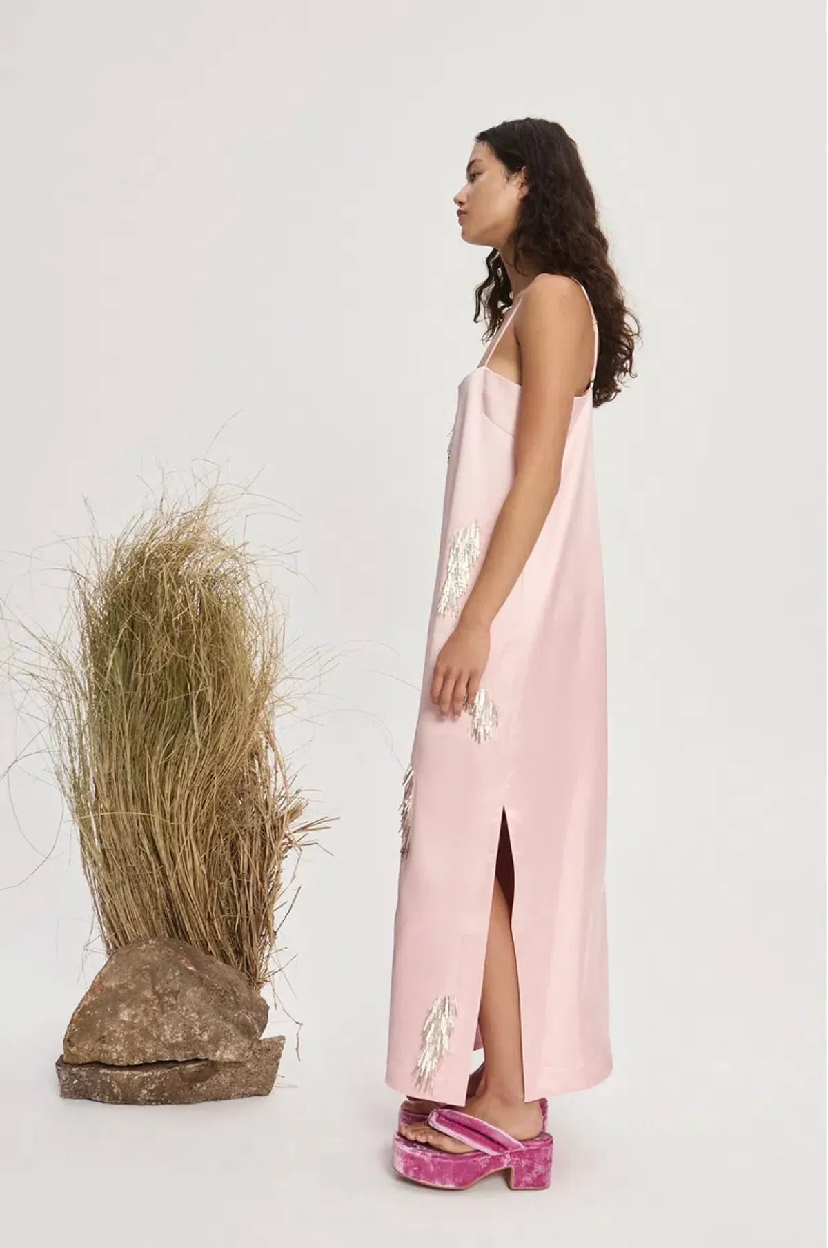 Alemais Cindy Embellished Slip Dress Pink Size 16 - Image 2