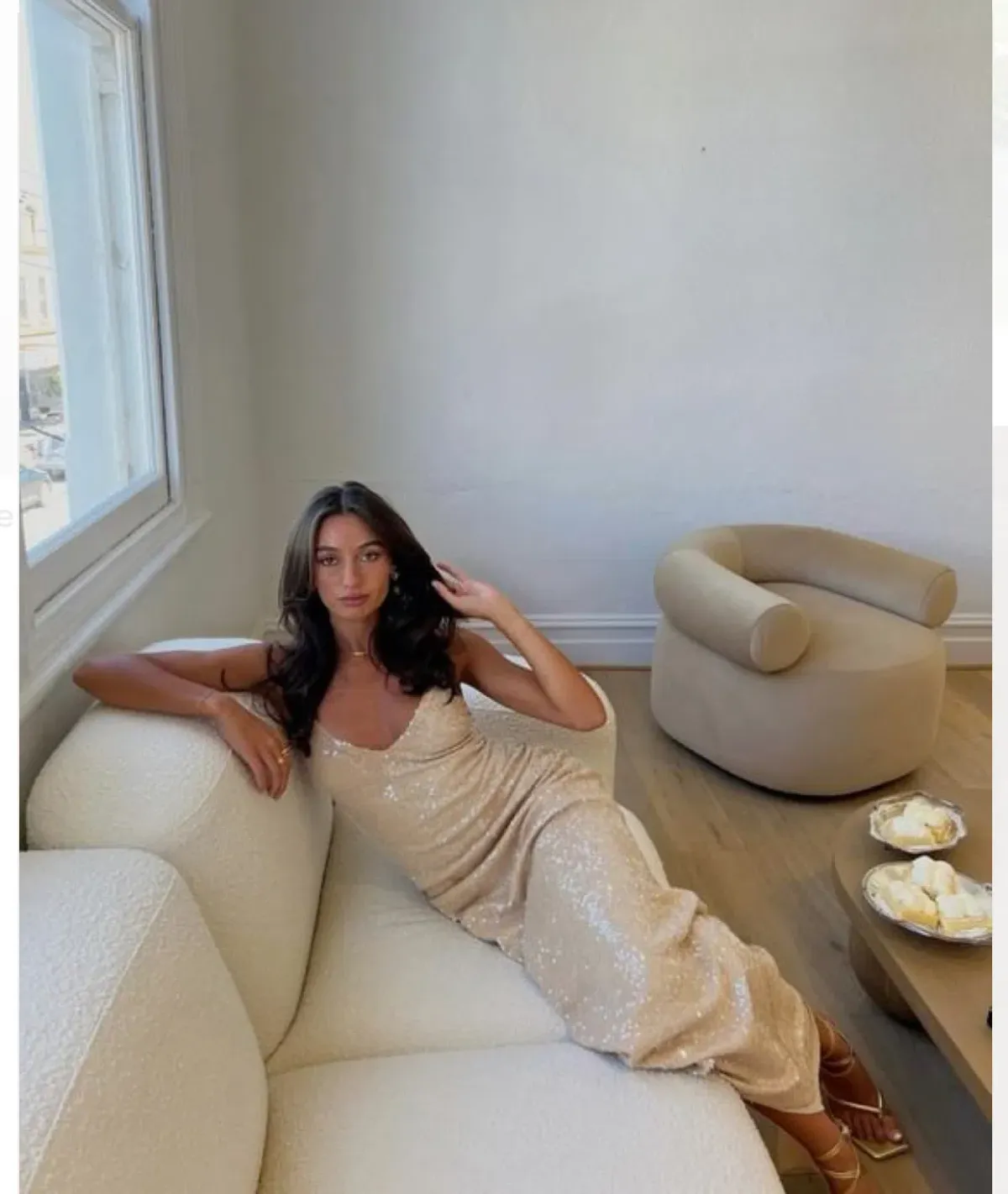 Manning Cartel  Light Angles Slip Dress Gold Size 8 - Image 1