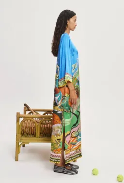 Alemais Lucky Pace Silk Midi Dress Print Size 16 for rent on The Volte - image 2