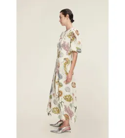 Alemais Sea Midi Dress Cream Print Size AU 16 for rent on The Volte - image 2