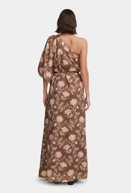 Hansen and Gretel Carmen Maxi Dress Carob Floral Size AU 12 for rent on The Volte - image 2