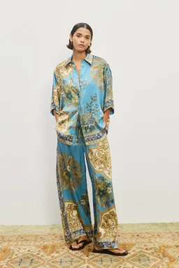 Alemais Cassie Silk Shirt and Pant Set Size AU 16 for rent on The Volte - image 1