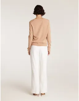 Perri Cutten Cashwool V Neck Jumper Chestnut Size 16/L for rent on The Volte - image 3