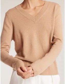 Perri Cutten Cashwool V Neck Jumper Chestnut Size 16/L for rent on The Volte - image 6
