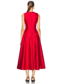 Rachel Gilbert Sawyer Midi Dress Red Size 6 for rent on The Volte - image 2