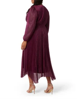Forever New Curve Sahara Wrap Plisse Midi Dress Fuchsia Pink Size AU 20   for rent on The Volte - image 2