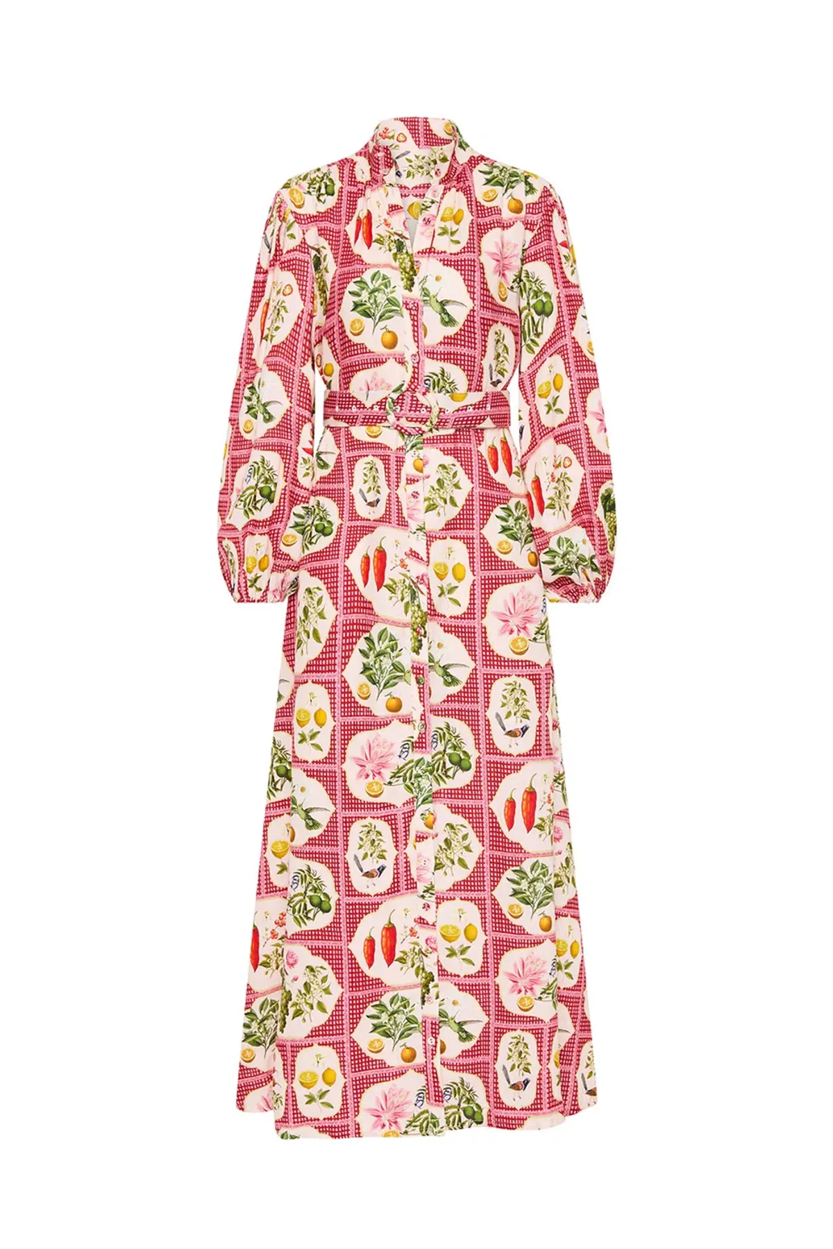 Palm Noosa Noddy Shirt Dress Pink Citrus Tile Size AU 10 - Image 2