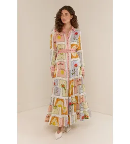 Palm Noosa Aria Dress in Siesta Tile Print Size AU 12 for rent on The Volte - image 1