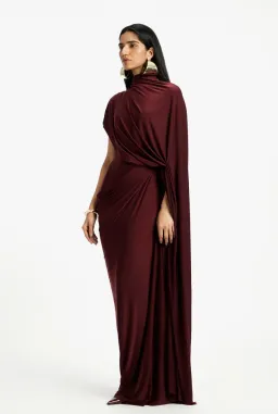 Deme By Gabriella Daphne Maxi Dress Burgundy Size 20 for rent on The Volte - image 3