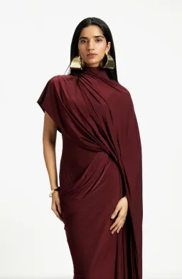 Deme By Gabriella Daphne Maxi Dress Burgundy Size 20 for rent on The Volte - image 2