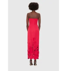 Leo Lin Rayna Appliqué Bustier Maxi Dress Rosa Size 12 for rent on The Volte - image 3