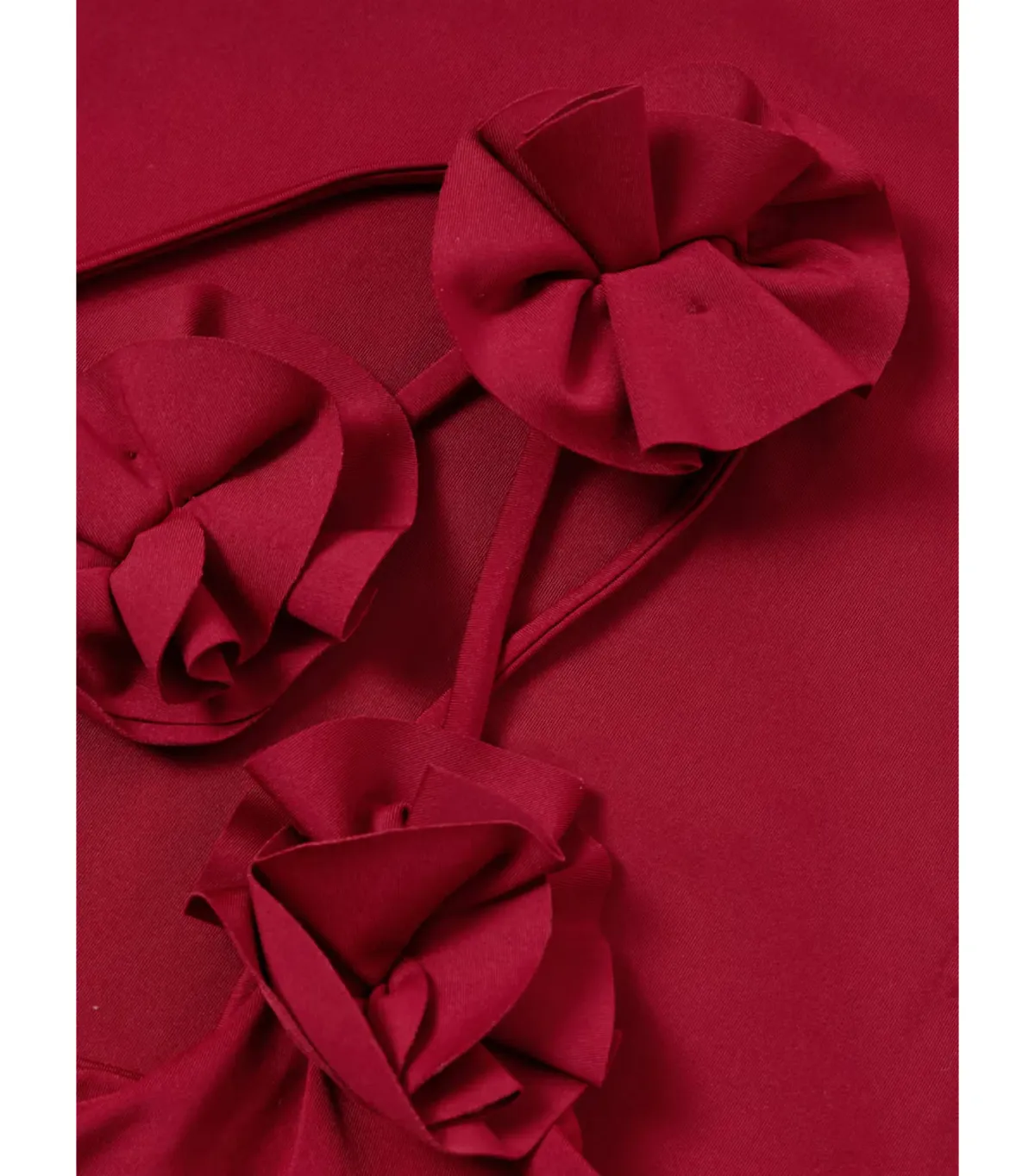 Maygel Coronel Celosía One-Shoulder Appliquéd Stretch-Jersey Midi Dress Red Size 6 - Image 4