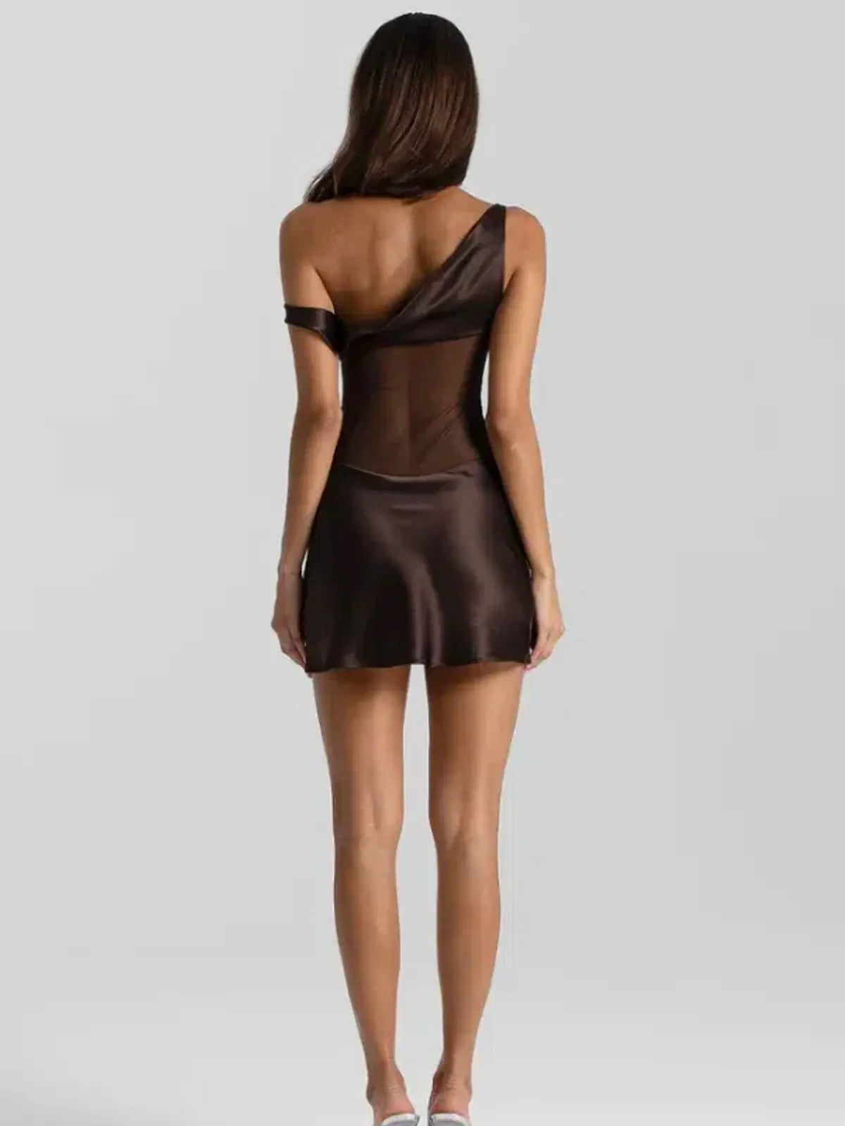 Natalie Rolt Elodie Mini Dress Espresso Brown Size 1 / AU 8 - Image 3