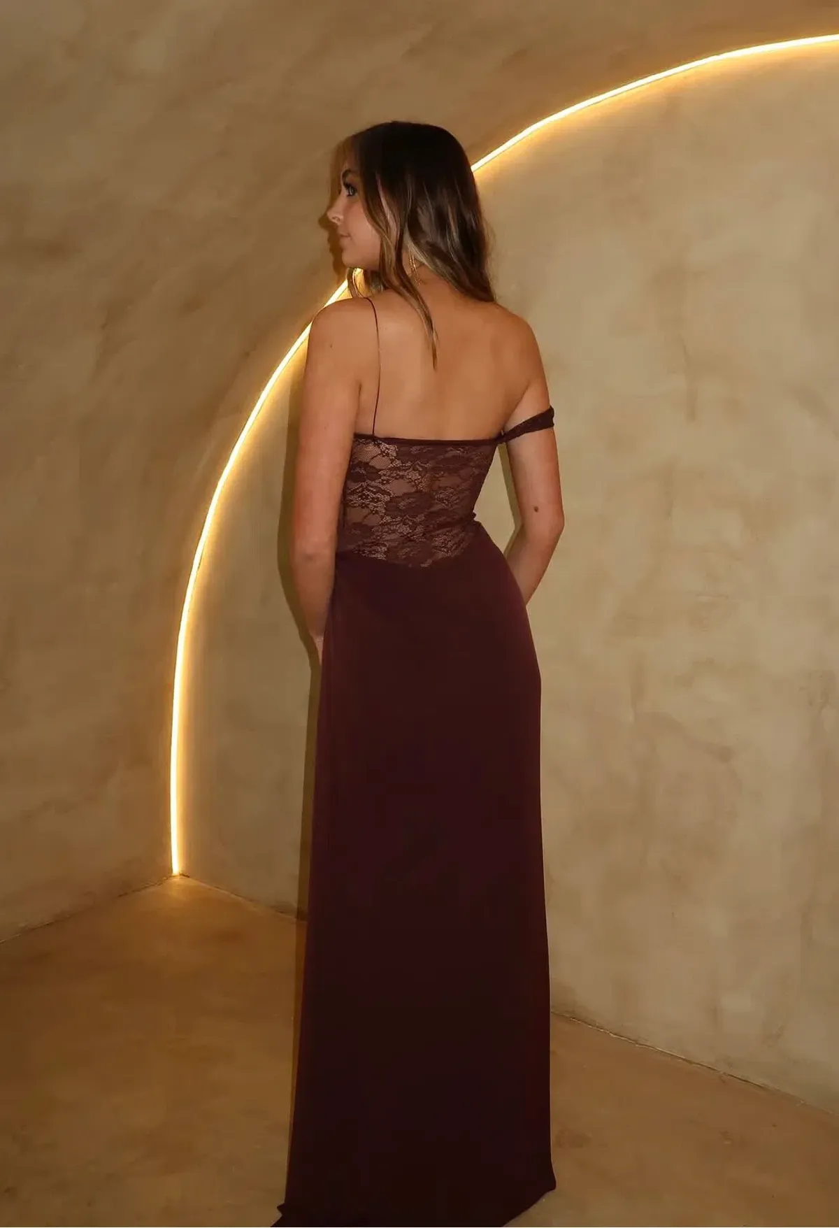 Natalie Rolt Sloane Maxi Dress Espresso Size 0 AU 6 - Image 4