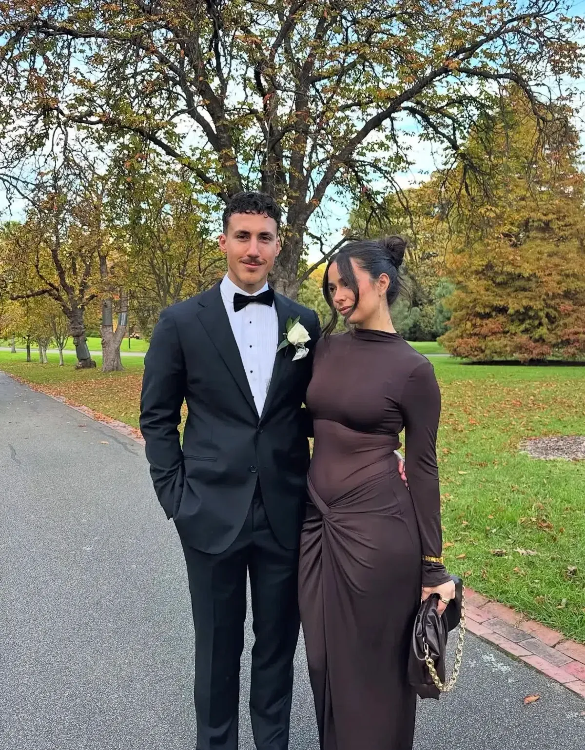 Benni Dora Maxi Dress Brown Size AU 10 - Image 3