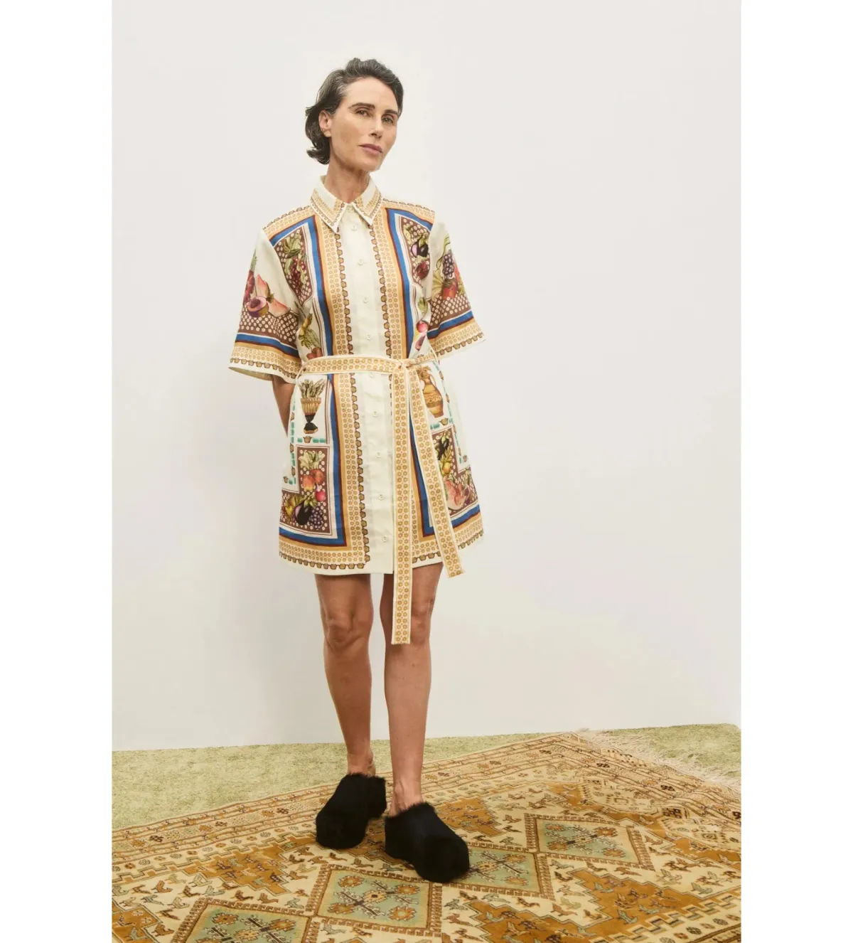 Alemais Mercado Mini Dress Multi Print Size 16 - Image 1