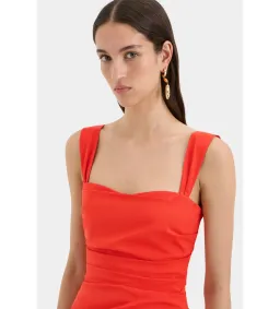 Sir The Label Dahlia Balconette Maxi Dress  In Tangerine Size 2/AU 10 for rent on The Volte - image 3