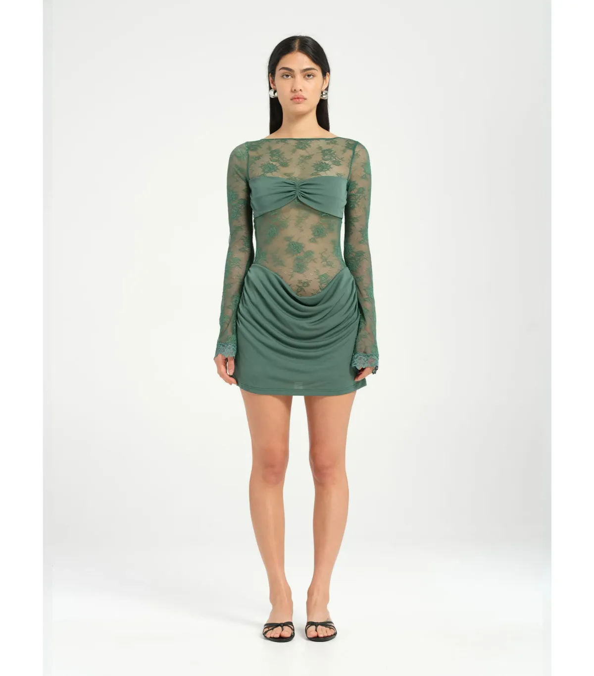 Benni Oskar Mini Dress in Pine Size AU 8  - Image 1