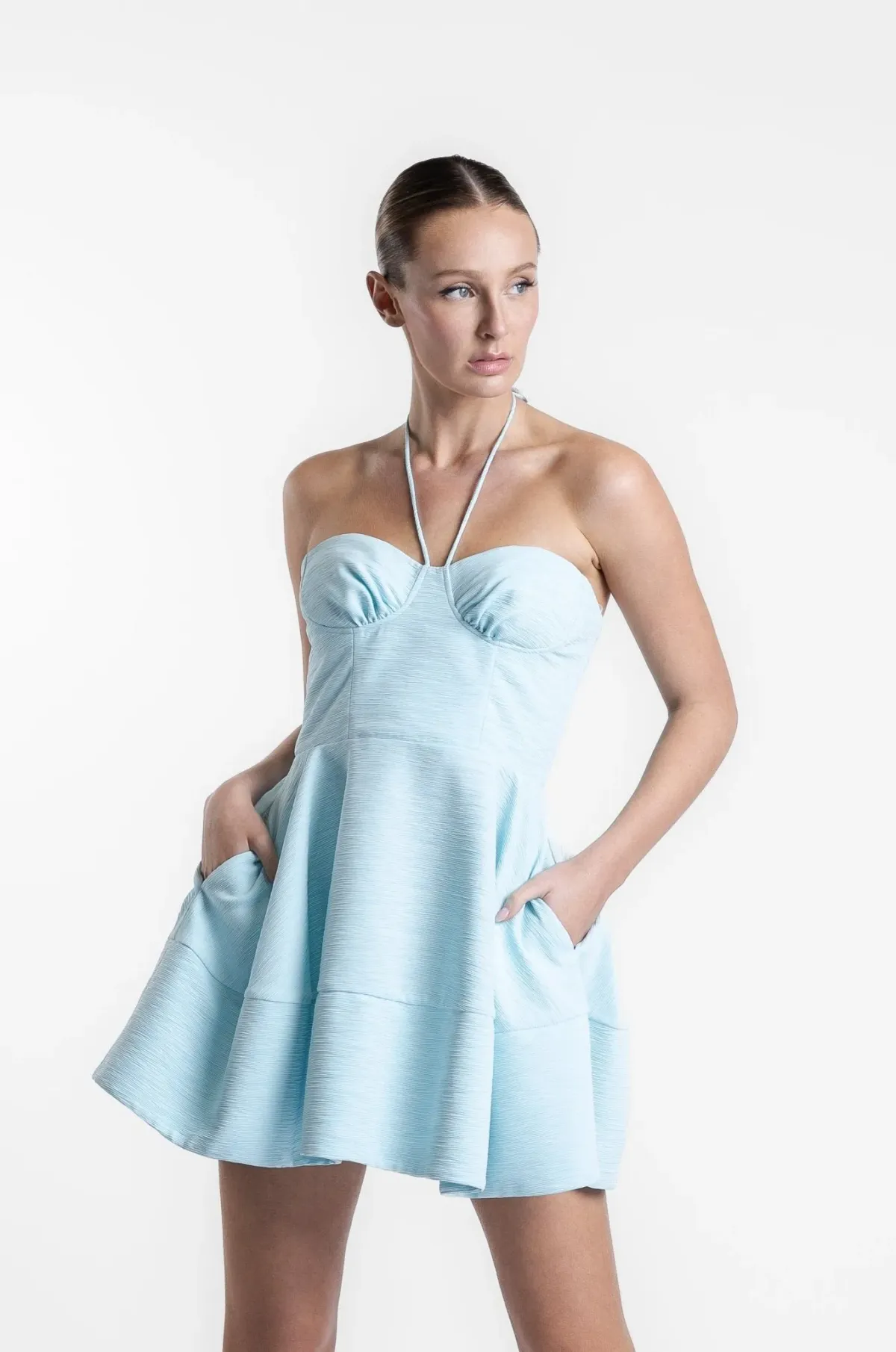 One Fell Swoop Evelyn Mini Dress Dove Size AU 10 - Image 7