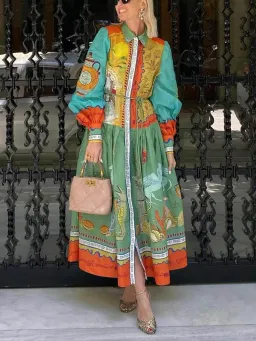 Alemais Surrealist Summer Ramie Midi Shirtdress Size 16 for rent on The Volte - image 2