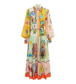 Alemais players Shirt Midi Dress Multi Size 14 for rent on The Volte - image 7