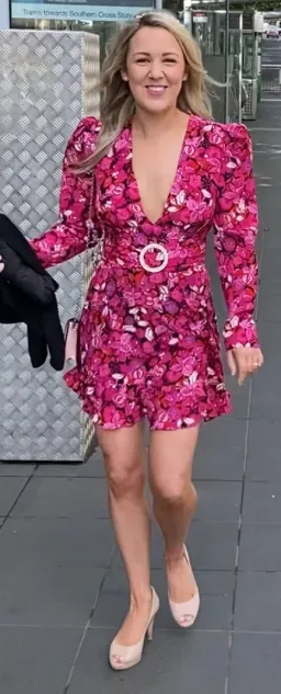 Rebecca Valance Bramble V-Neck Mini Dress Floral Size 8 for rent on The Volte - image 6