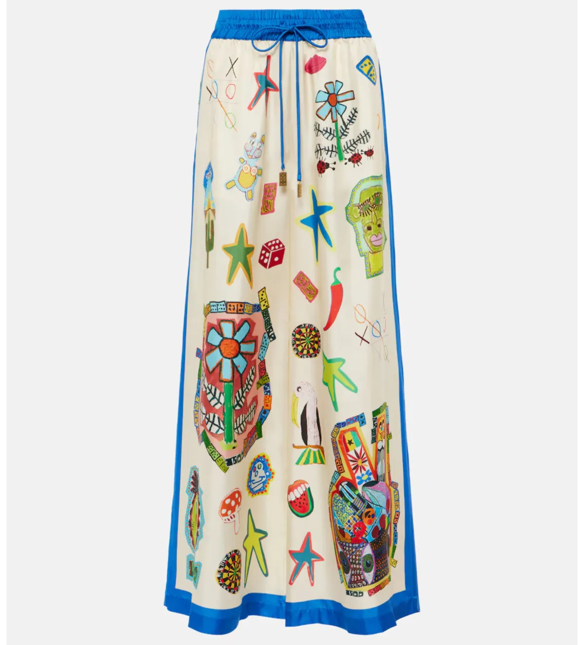 Alemais Rollers Silk Twill Shirt and Pants Multi Size 10  - Image 8