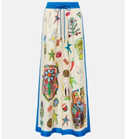 Alemais Rollers Silk Twill Shirt and Pants Multi Size 10  for rent on The Volte - image 8