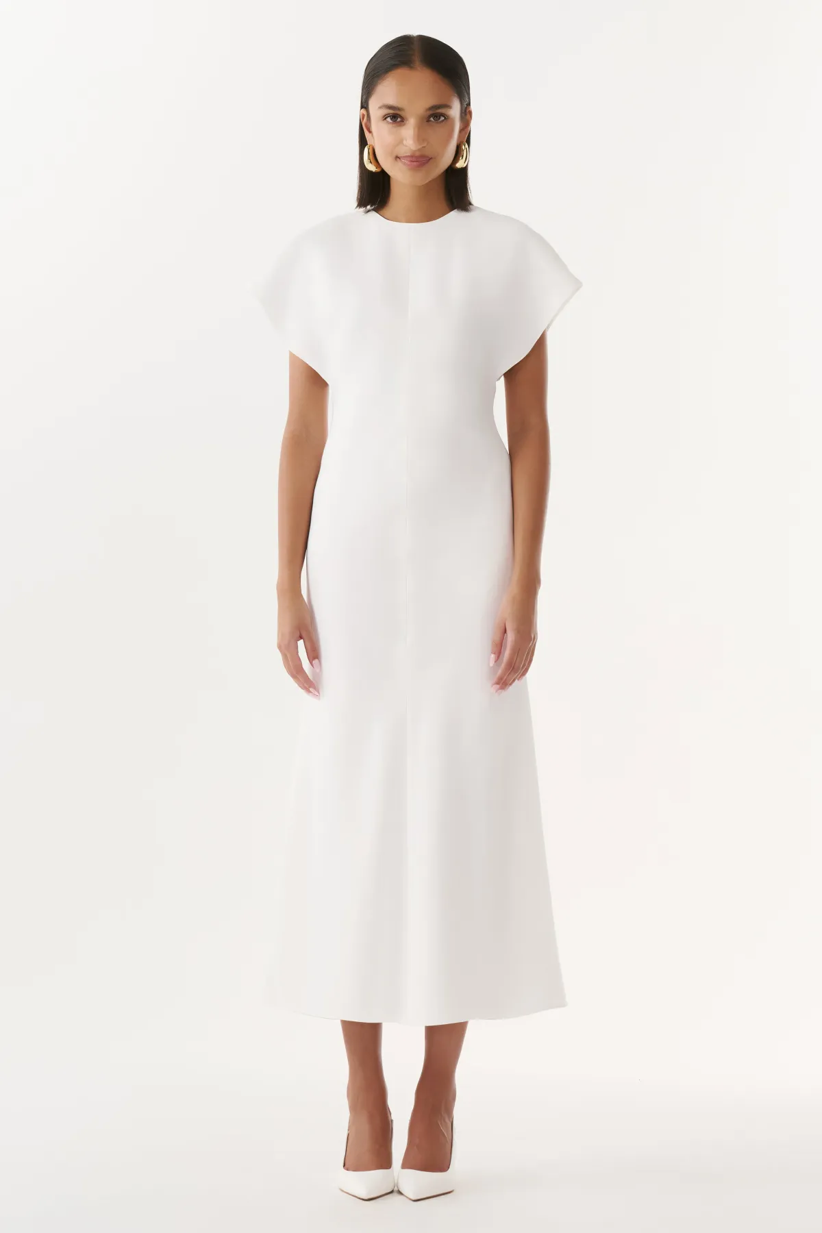 Tongera Alexandra Midi Dress White Size 10 - Image 1
